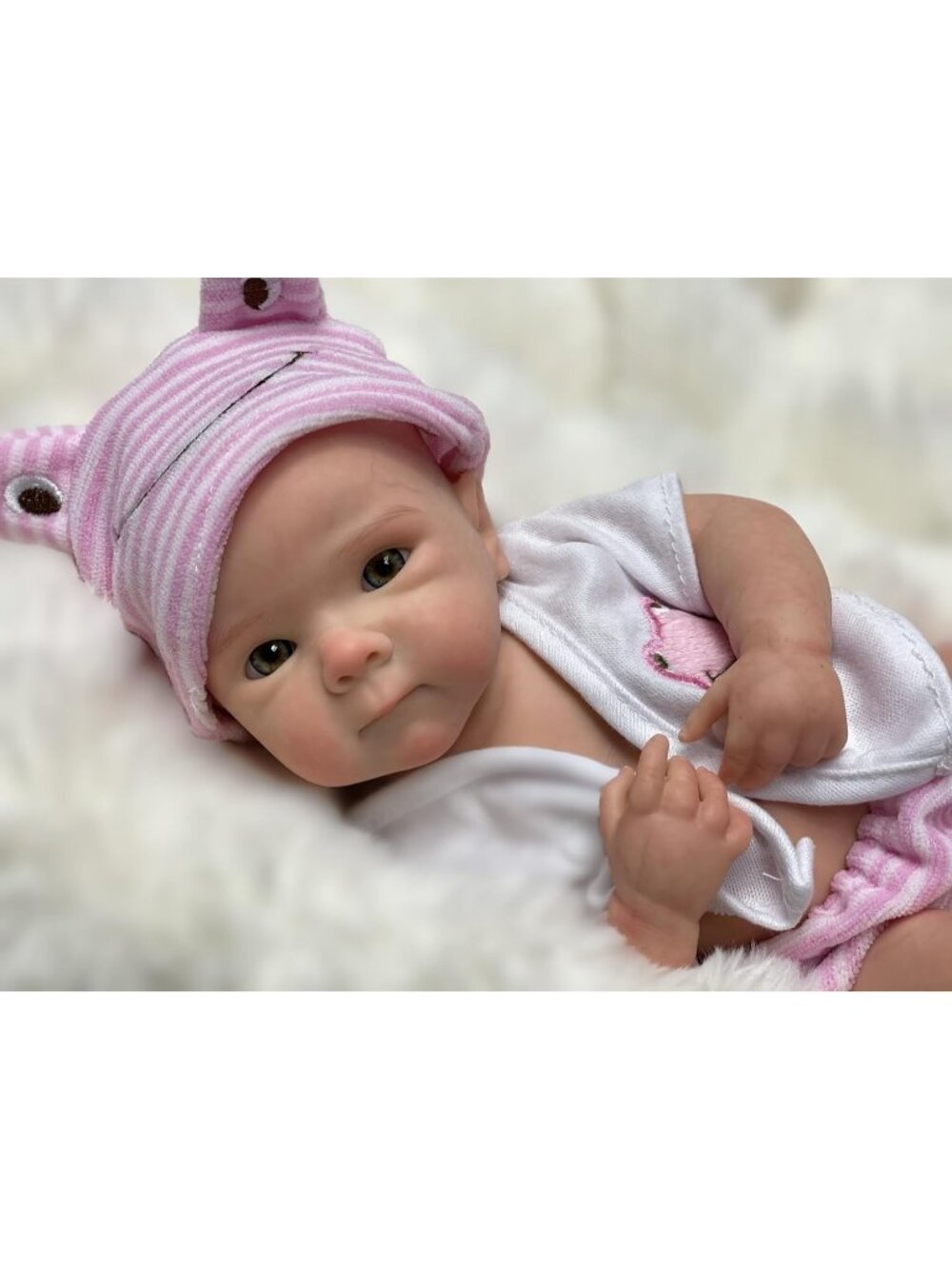 12 inch Full Body Silicone Baby Doll Girl Reborn Baby Doll Realistic Close Mouth